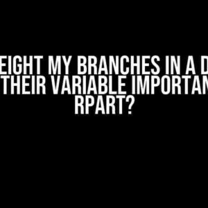 Can I weight my branches in a decision tree by their variable importance with rpart?