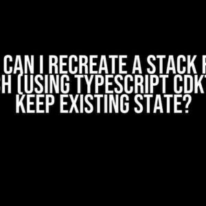 How Can I Recreate a Stack from Scratch (Using TypeScript CDKTF) and Keep Existing State?